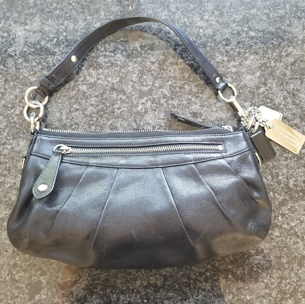 Coach Black Soft Leather Shoulder Purse